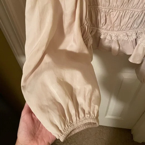 Long sleeve cropped blouse - Picture 3 of 4